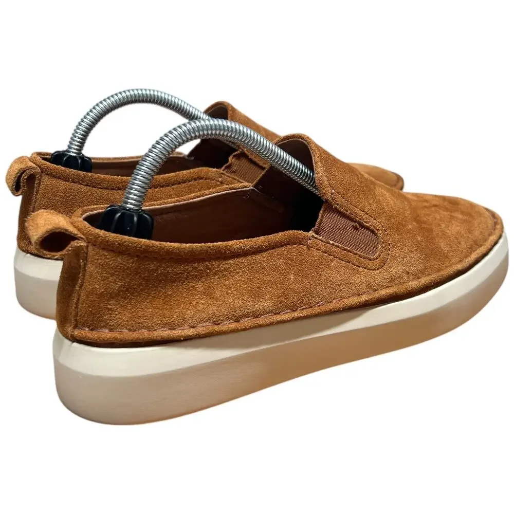 FRYE Ivy Women’s Size 6 Casual Sneaker Cognac Suede Leather Slip On Comfort